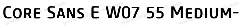 Core Sans E W07 55 Medium字体转换